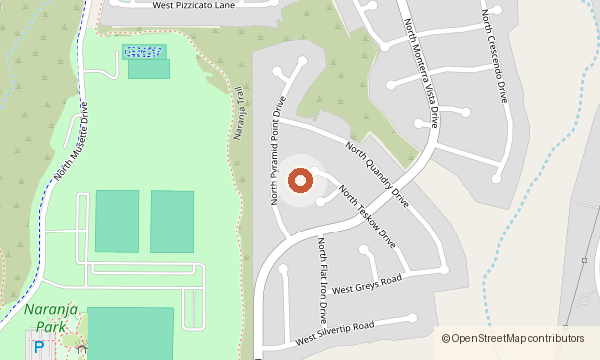 Map showing 1821 W. Desert Highlands Drive
